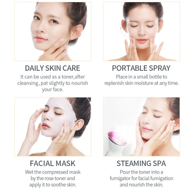 Face Care Rose Water Nourishing Skin Improve Dullness Anti Aging Facial Toner Damask Hydrosol Korean Skincare Products 105 ML