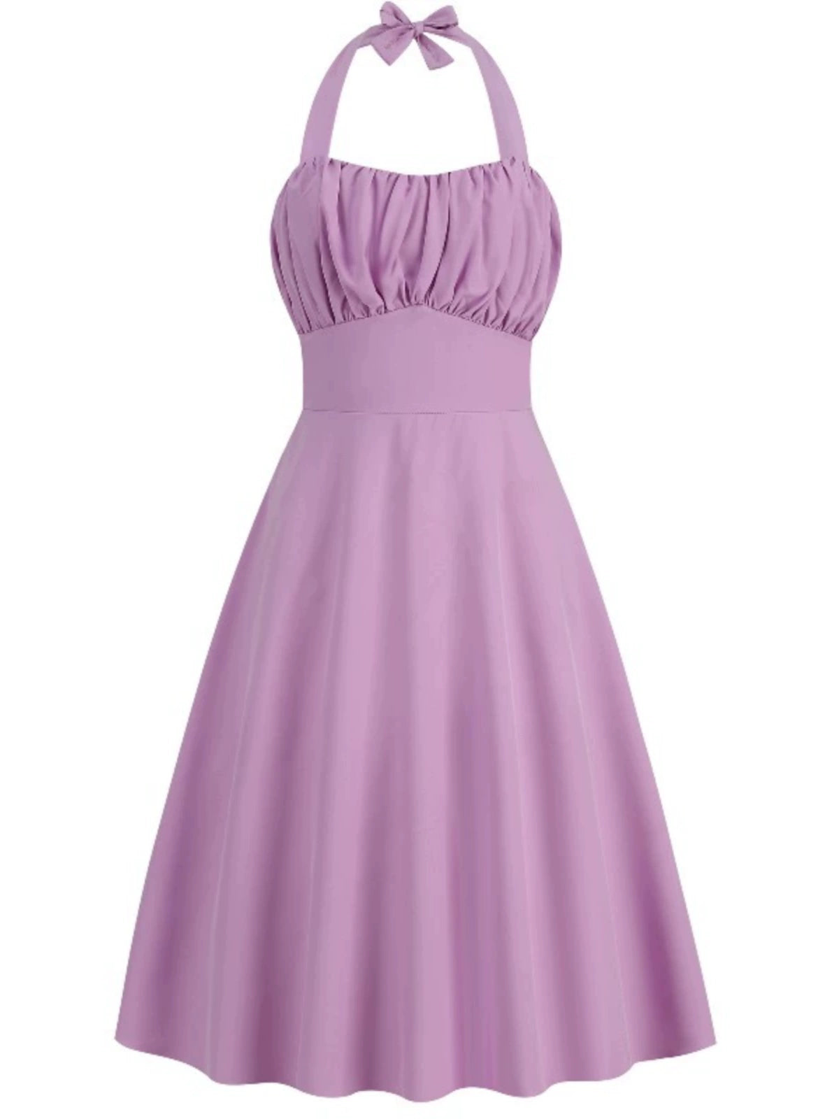 Retro Sense of Age Pink Slim-Fit Halterneck with Suspenders Shoelace Two-Way A- line Mid Length Long Length Dress Morning Gowns Dress