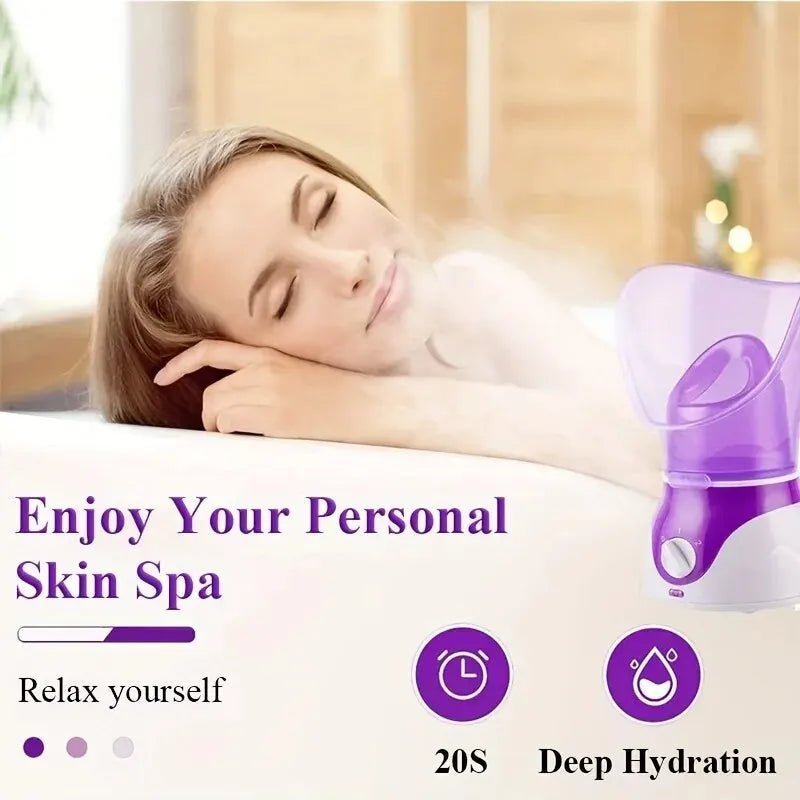 1pc Facial Steamer Skin Moisturizing Face SPA Heating Sprayer Pores Cleansing Deep Hydration Control Oil Pore Cleaner Home